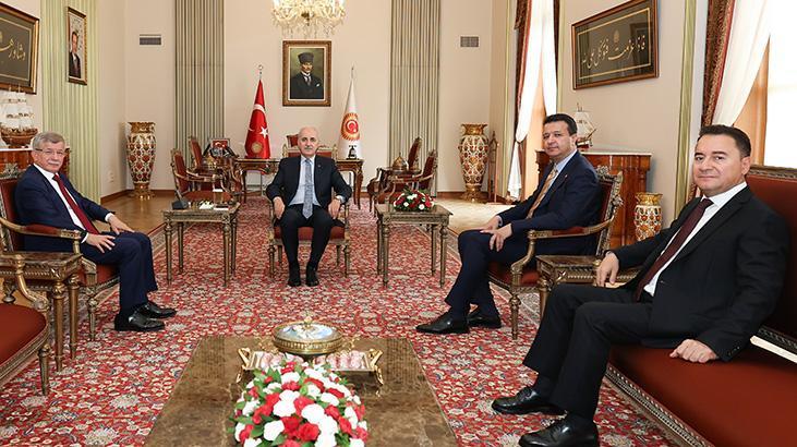 tbmm baskani kurtulmus arikan babacan ve davutoglunu kabul etti KUkDW1Fk