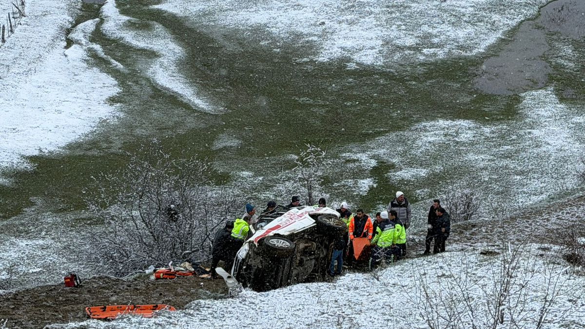 Kar ve Buzlanma Faciası: Ambulans Uçuruma Düştü, 1 Kişi Hayatını Kaybetti